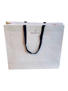 Moncler large white paper shopping bag